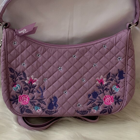 VERA BRADLEY X DISNEY Beauty and the Beast Frannie Crescent Crossbody Bag - Picture 3 of 6